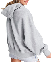 Phoenix Fleece Super Oversized Hoodie In Gray
