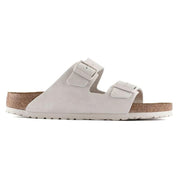 Men's Birkenstock Arizona 1024554-100 Sandal US 7-7.5 White Suede Slip-On ZPO336 (White,7-7.5)
