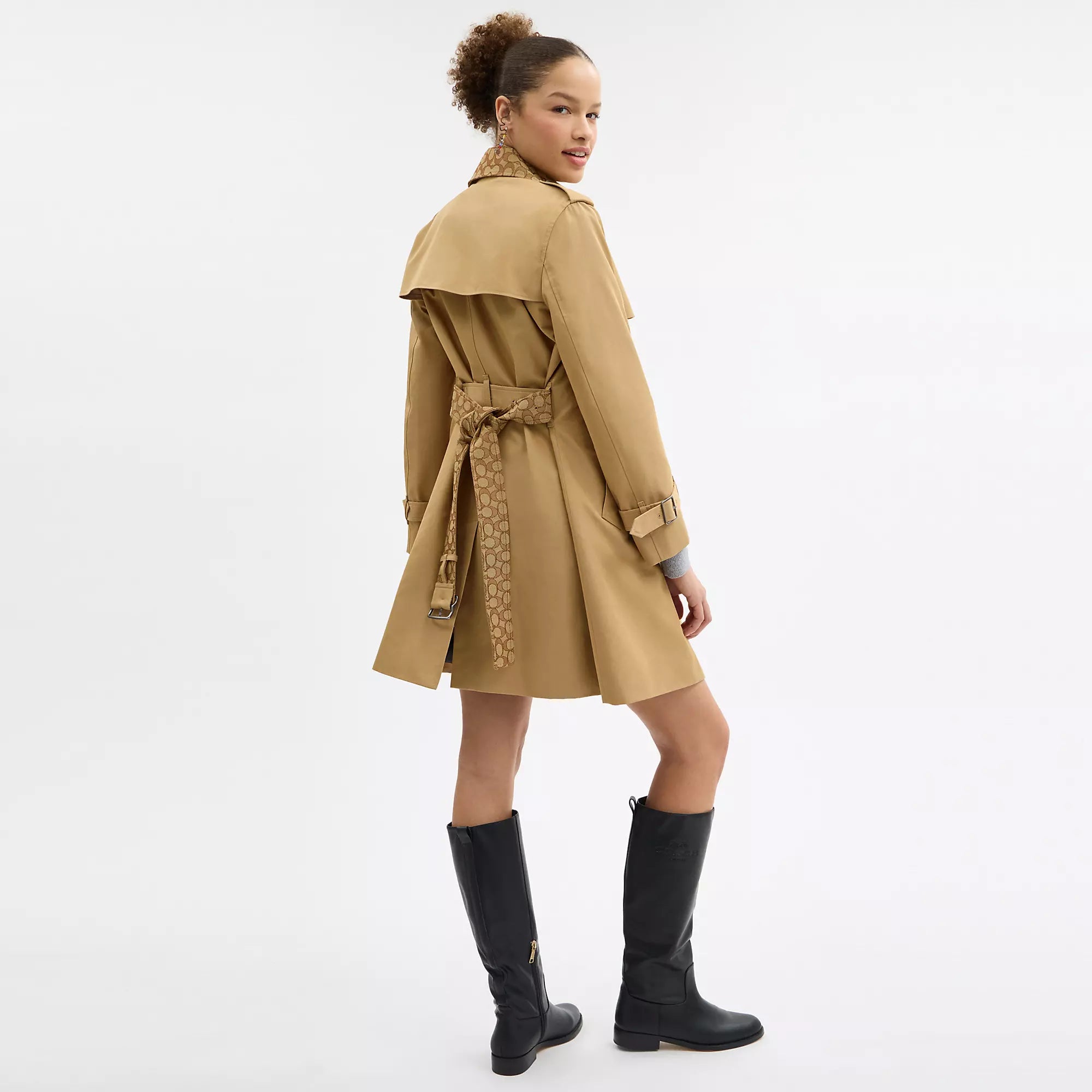 Coach Outlet Mid Trench Coat With Signature Collar