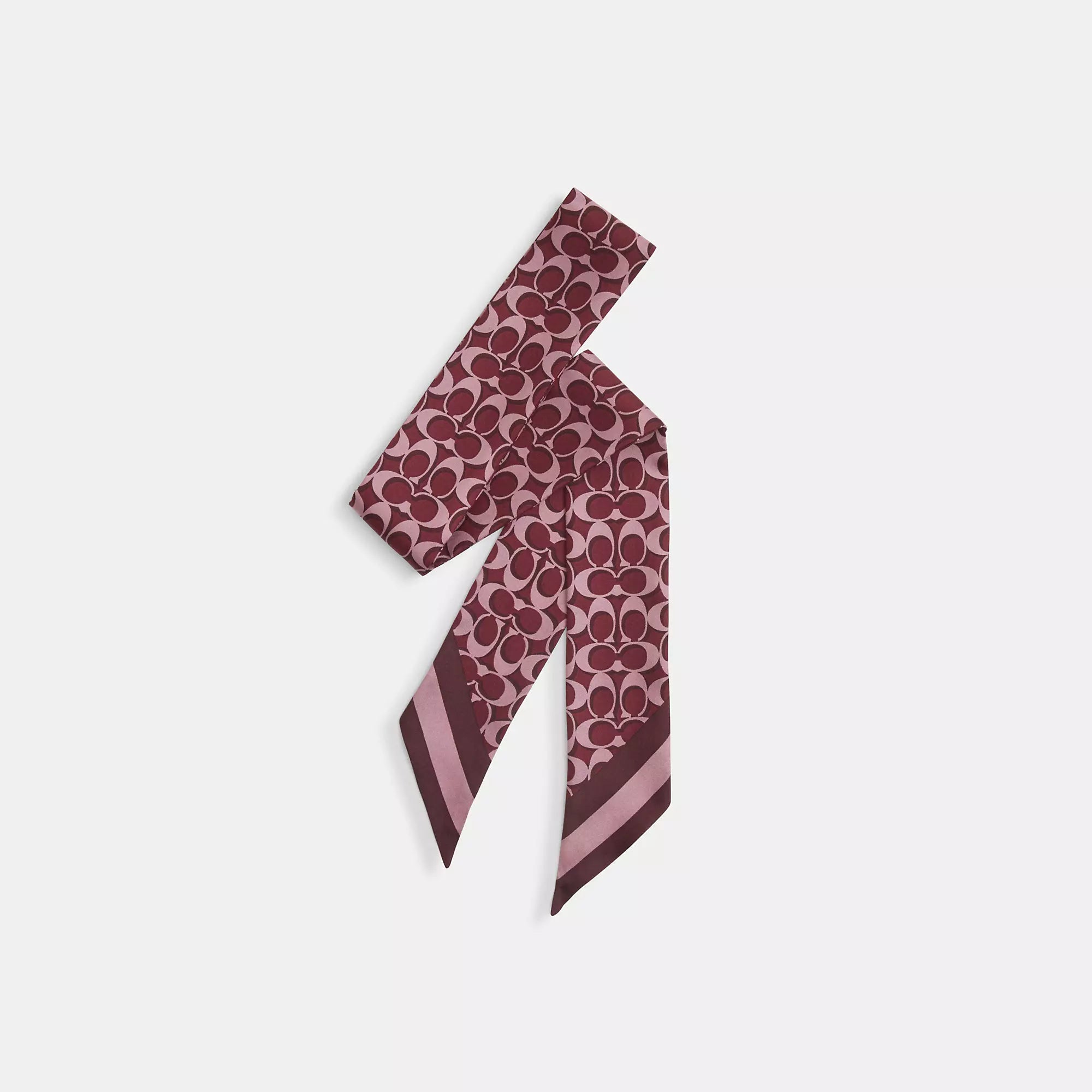 Coach Outlet Signature Print Silk Skinny Scarf