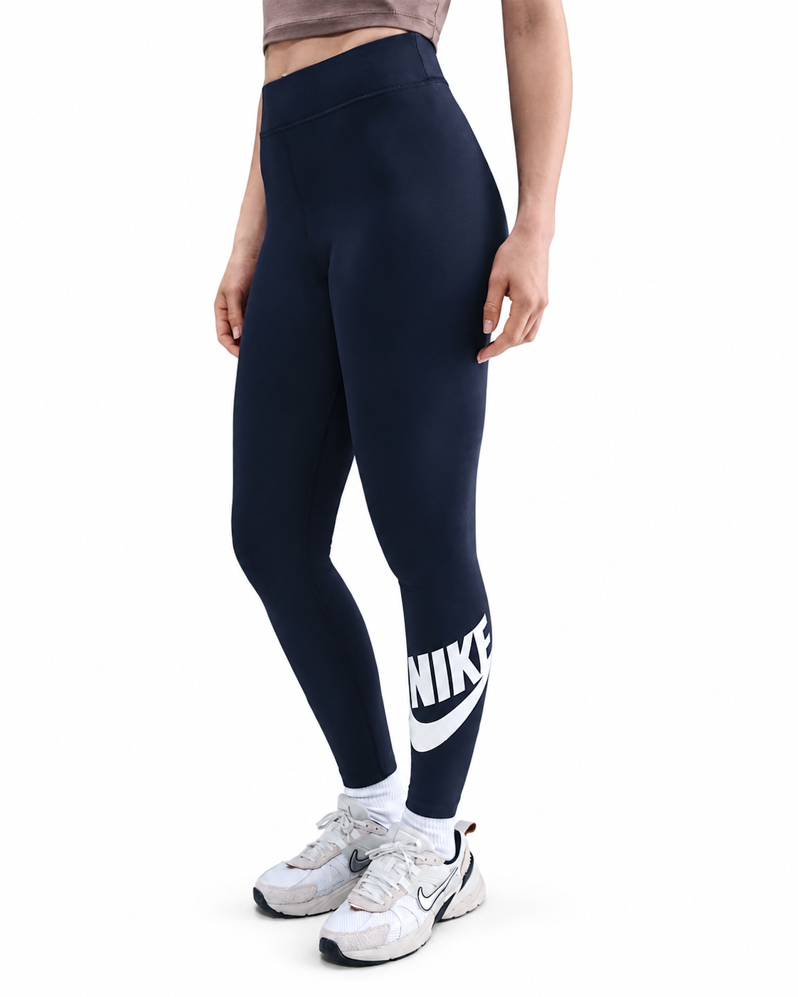 Women's Nike Sportswear Classics High-Waisted Graphic Leggings Midnight Navy/White DV7791-010