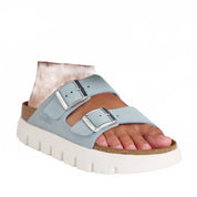 Women's Arizona Chunky Suede Sandal In Baby Blue