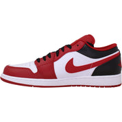 Nike Air Jordan 1 Low White/Gy Red-Black  553558-163 Men's