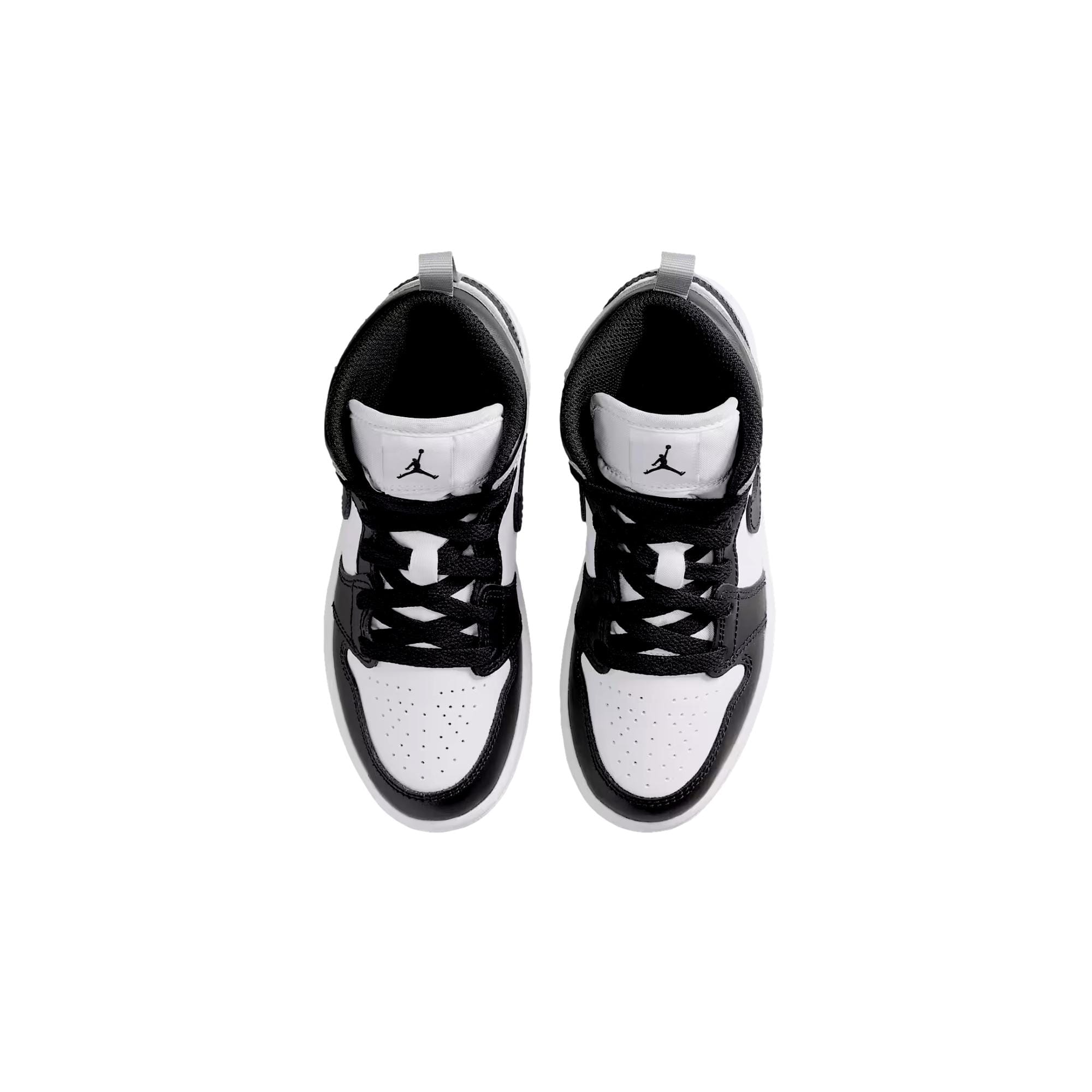 Pre-School Nike Jordan 1 Mid White / Black - Light Smoke Grey DQ8424-101