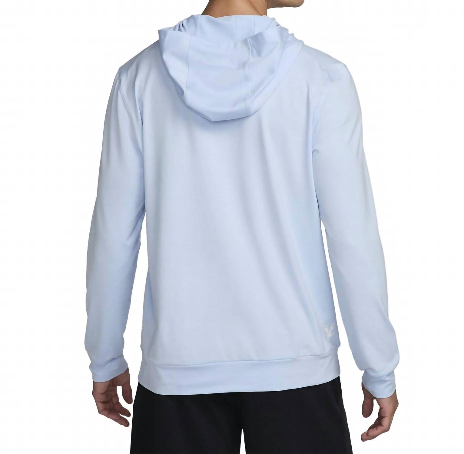 Men's Restore Dri Fit Yoga Lightweight Hoodie In Light Blue