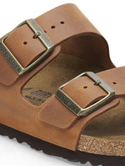 Arizona Brown Leather Open Toe Sandals