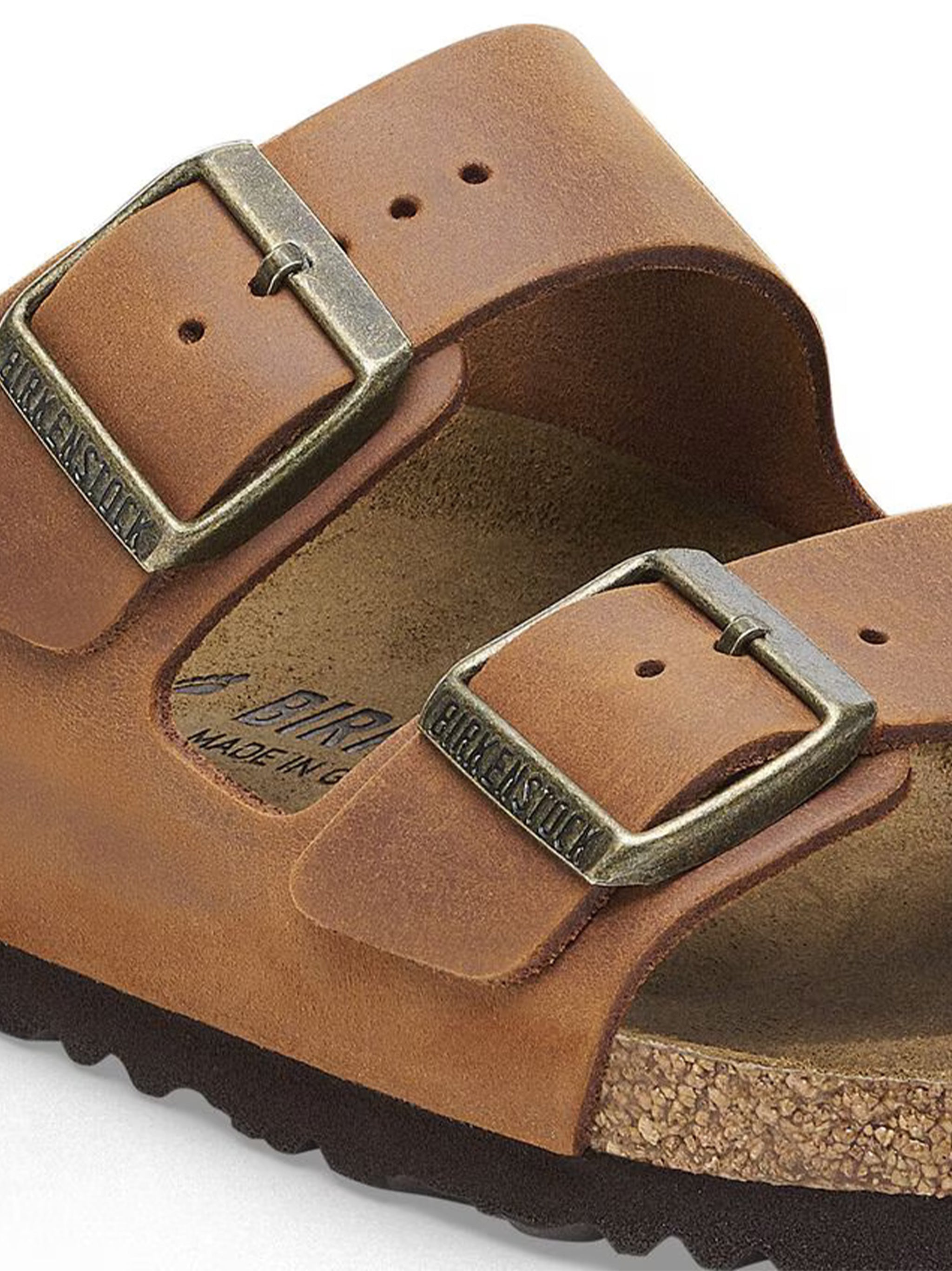 Arizona Brown Leather Open Toe Sandals