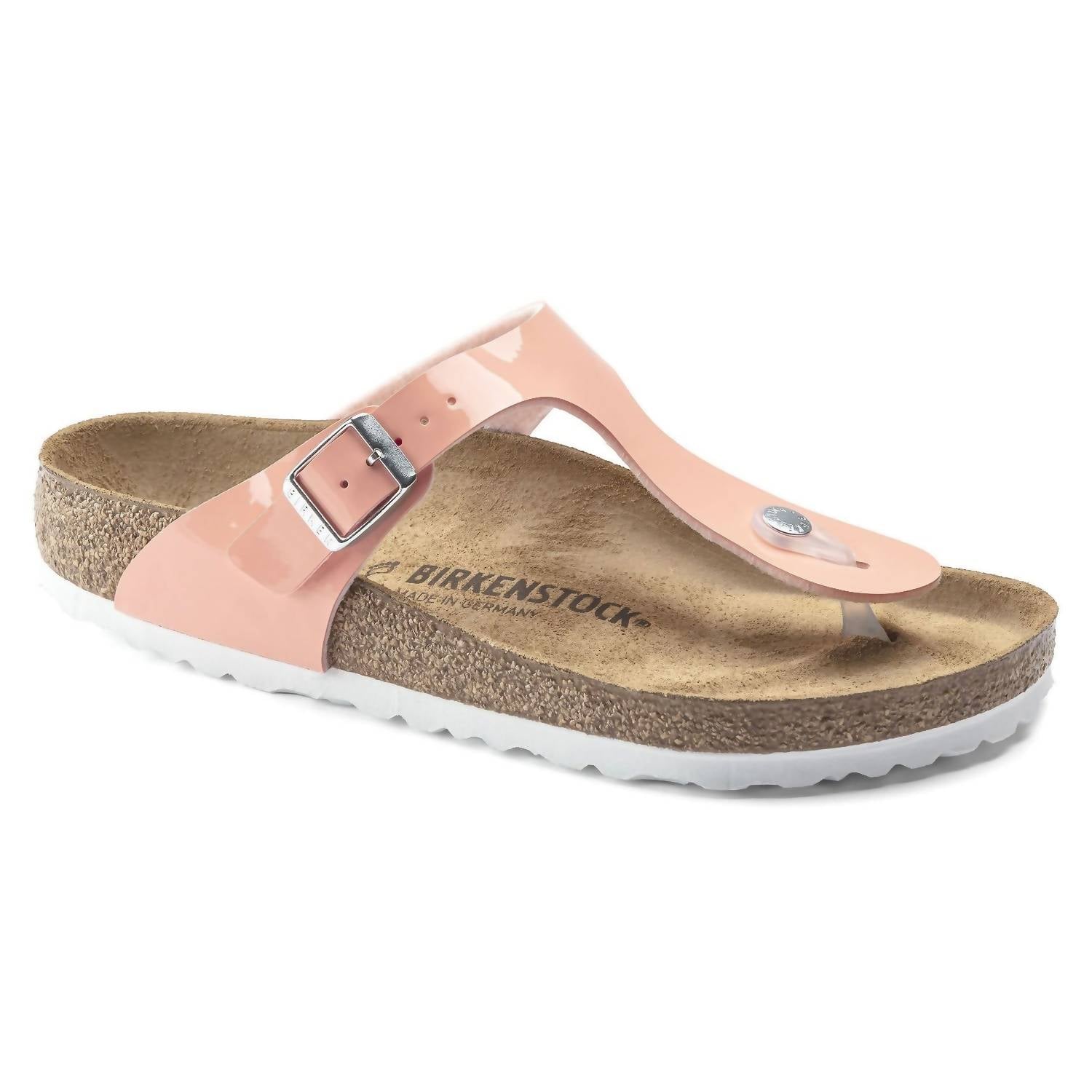 Women's Gizeh Patent Sandals In Peach