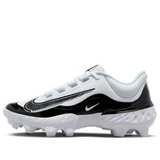 Nike Alpha Huarache EliteLow MCS Men'sWhite Black Baseball Cleats LIQ1206