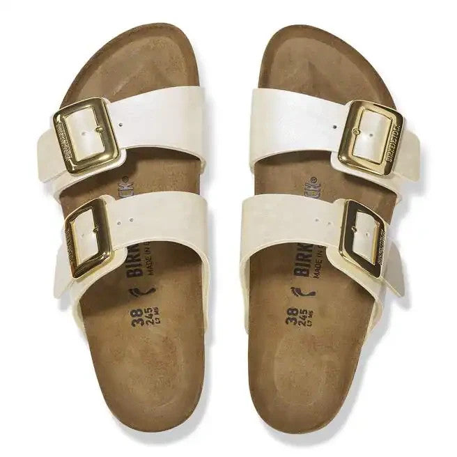 Women's Birkenstock Sydney 1029492 Sandals Pearl White Birko-Flor GAL603