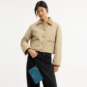 Coach Outlet Double Zip Wallet In Signature Canvas