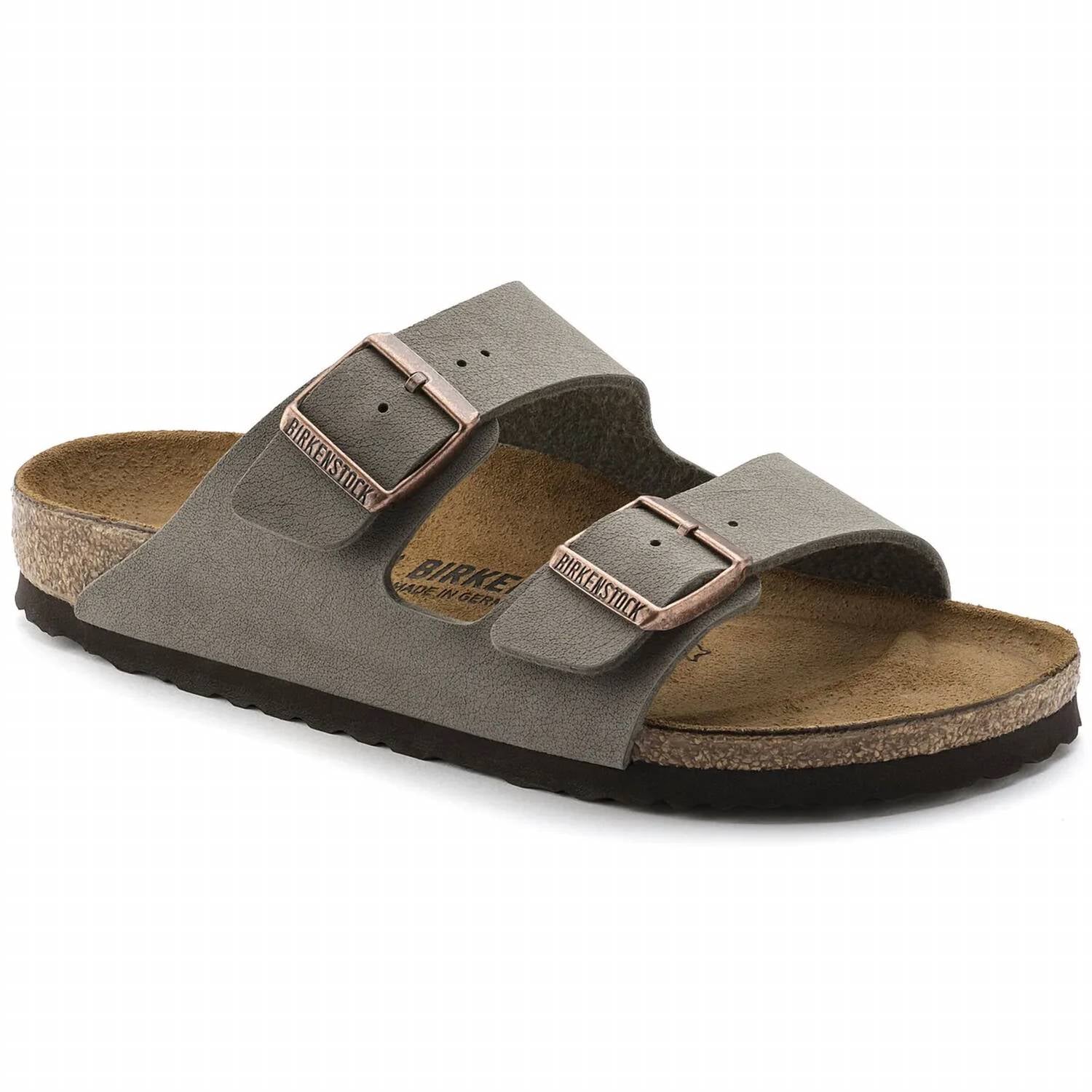 Women's Arisona Birko-Flor Nubuck Sandal - Narrow Width In Stone