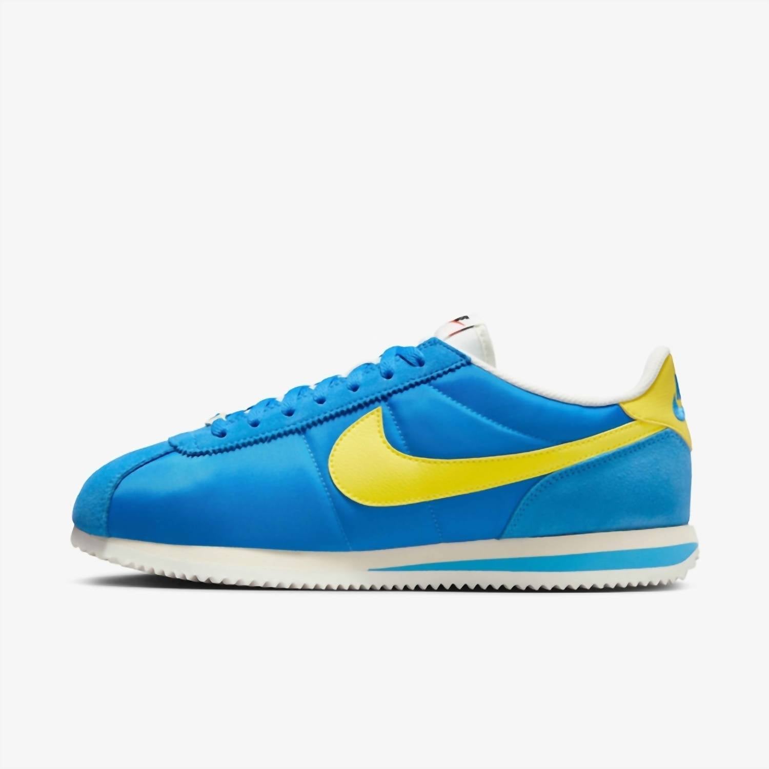 Men's Cortez Textile Sneaker In Blue/lightning-Sail