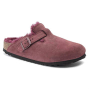 Unisex Boston Shearling Clog In Maroon
