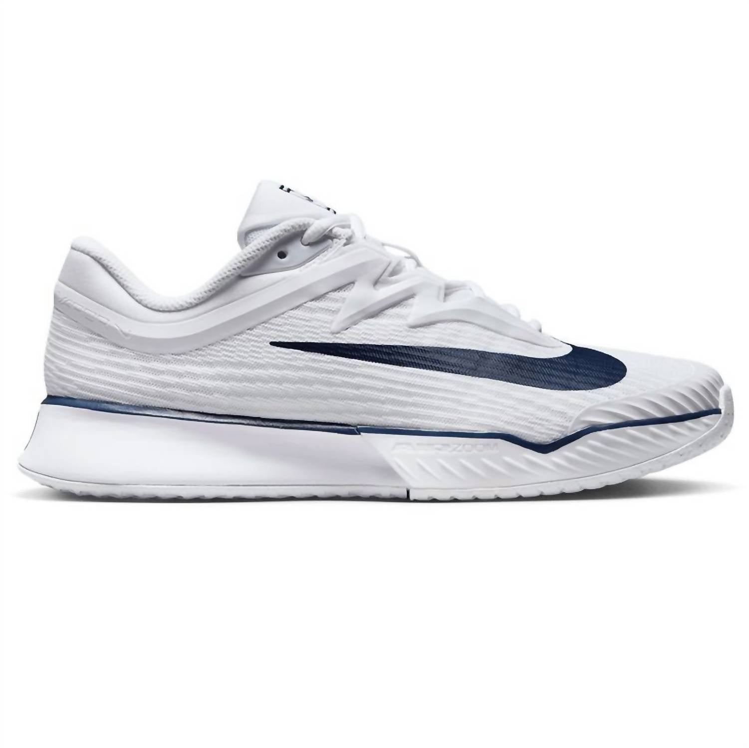 Men's Zoom Vapor Pro 3 Premium Hard Court Tennis Shoes In White/midnight Navy