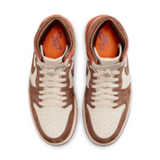Women's Nike Air Jordan 1 High FQ2941-200 6.5 Brown Nubuck Leather Shoes GBNC301