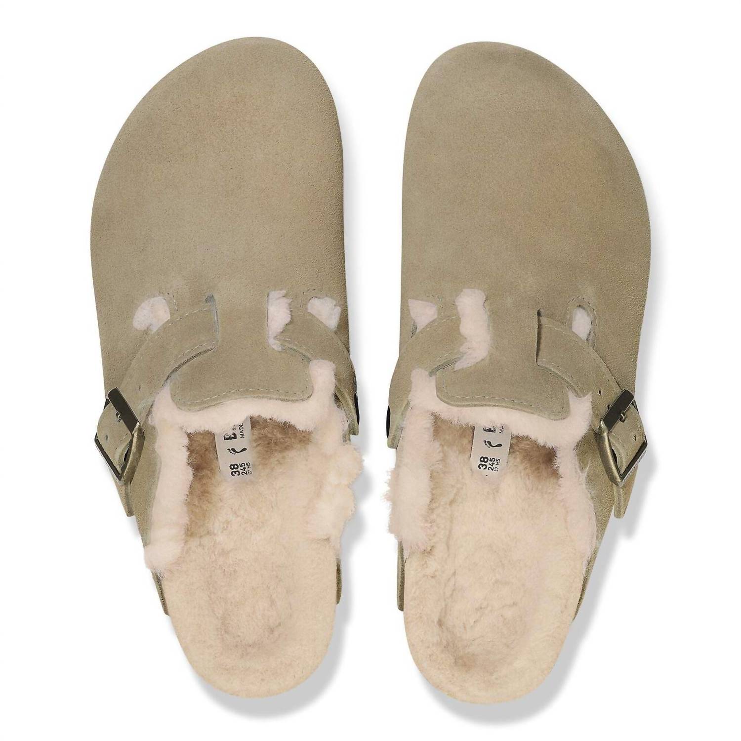 Women's Boston Shearling Clogs In Taupe