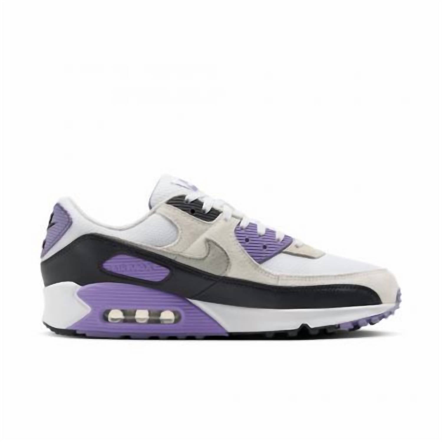 Men's Air Max 90 Shoe In White Dusty Amethyst