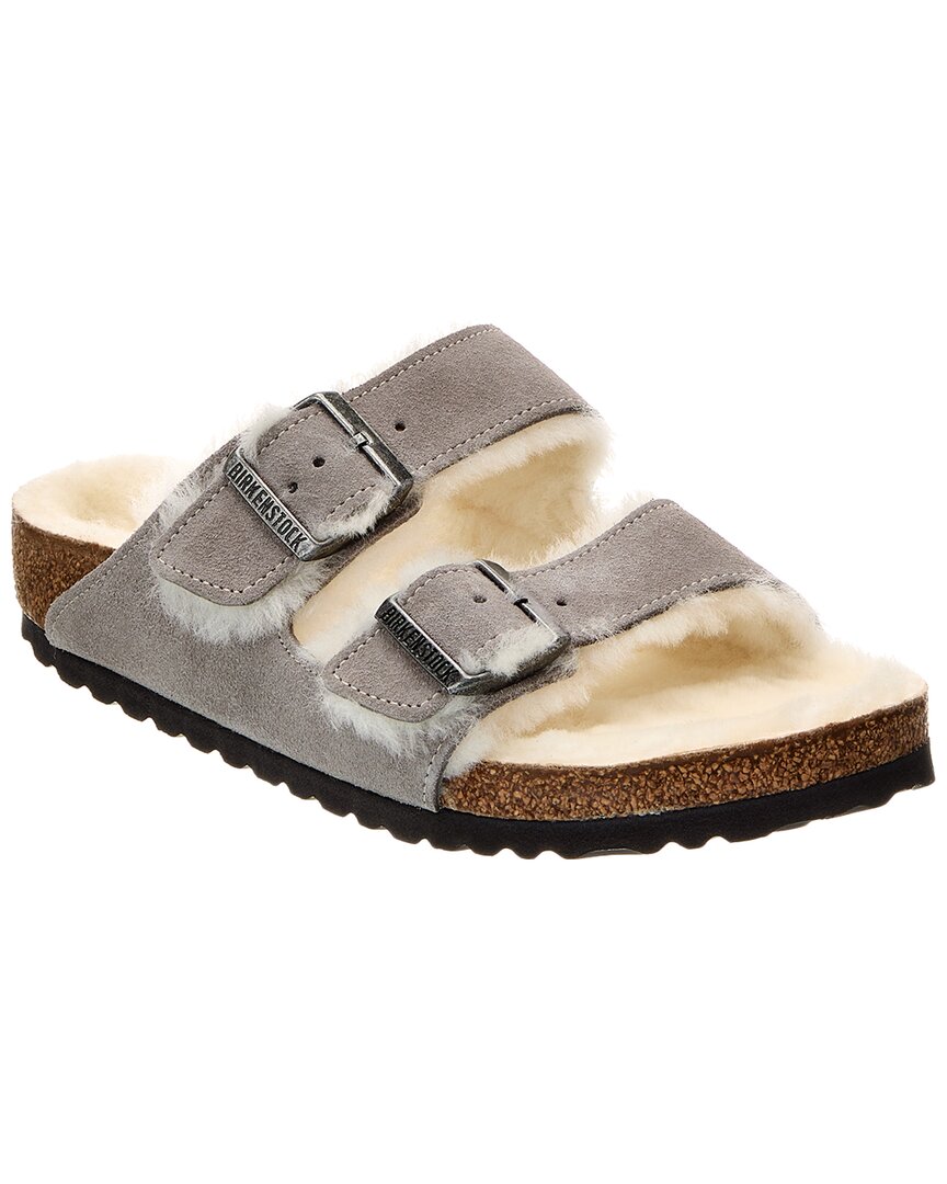 Birkenstock Arizona Suede & Shearling Sandal