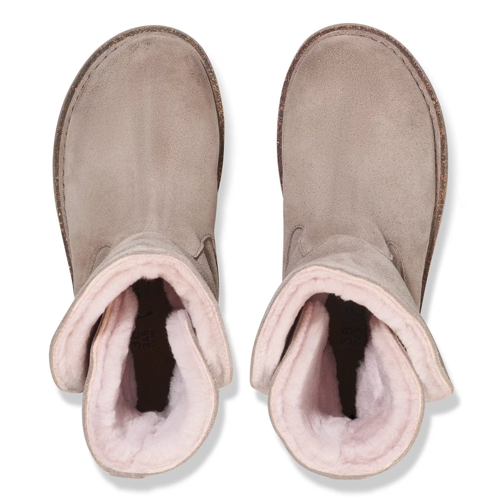 Men's Birkenstock Uppsala 102342 Boots  Gray Taupe Suede Shearling HAWK3158