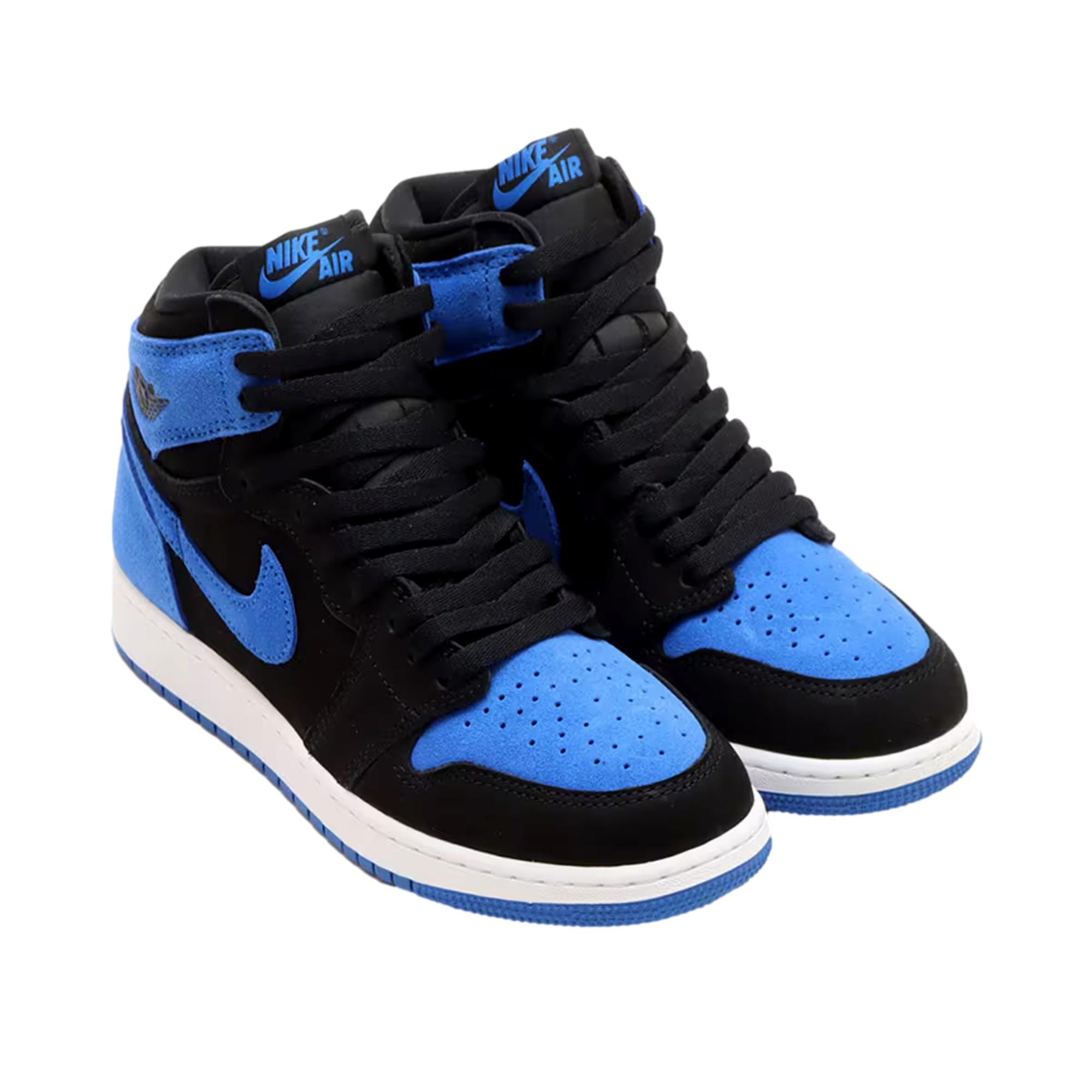 Grade-School Nike Air Jordan 1 Retro High OG Black / Royal Blue - White FD1437-042