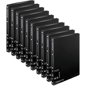 10 Pack Colourhide Refillable Display Book 20 Pockets Medium Weight A4 Black
