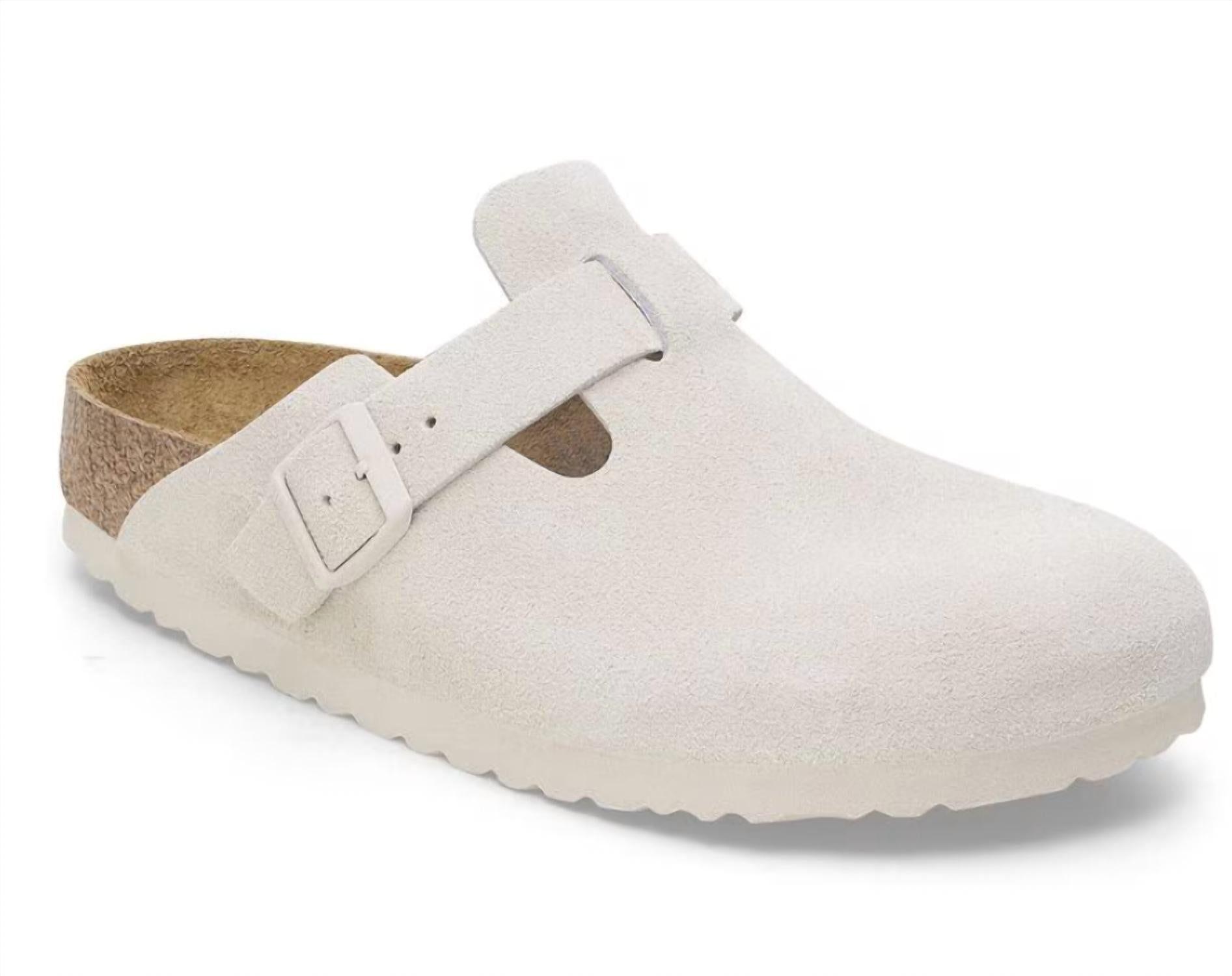 Women's Boston Soft Footbed Clog In Antique White