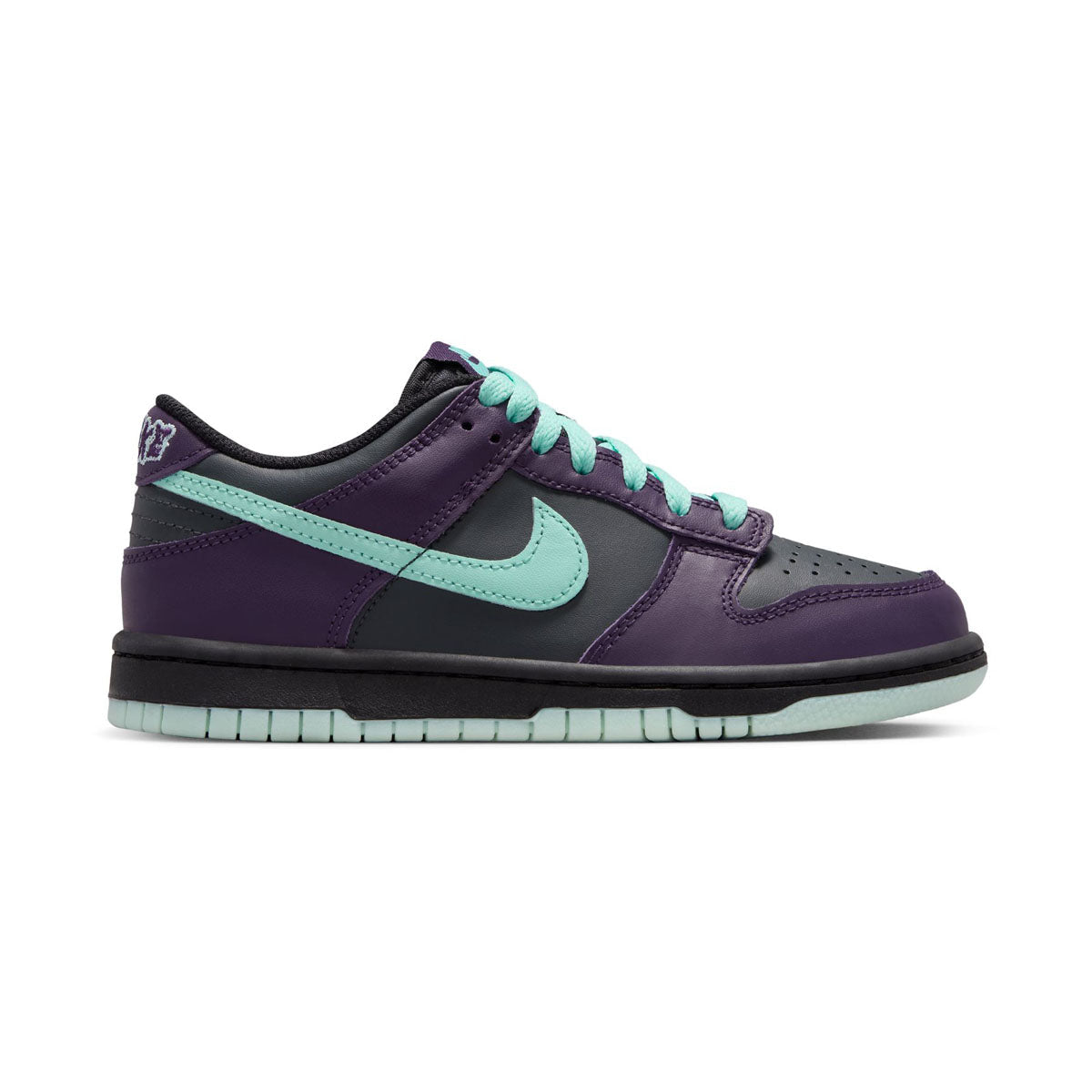 Grd School Nike Dunk Low_Dk Smoke Grey/Artisan Teal-Grand Purple