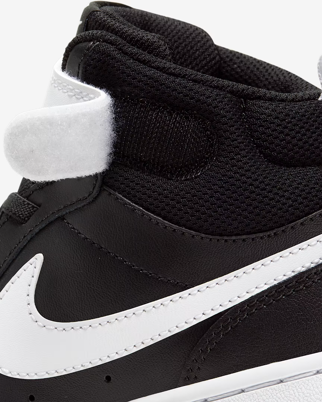 Kids Nike Court Borough Mid 2 CD7783-010 Black Lifestyle Shoes ZOGG380