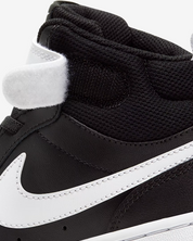 Kids Nike Court Borough Mid 2 CD7783-010 Black Lifestyle Shoes ZOGG380