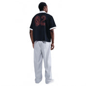 Loose Denim Pants In Football Grey