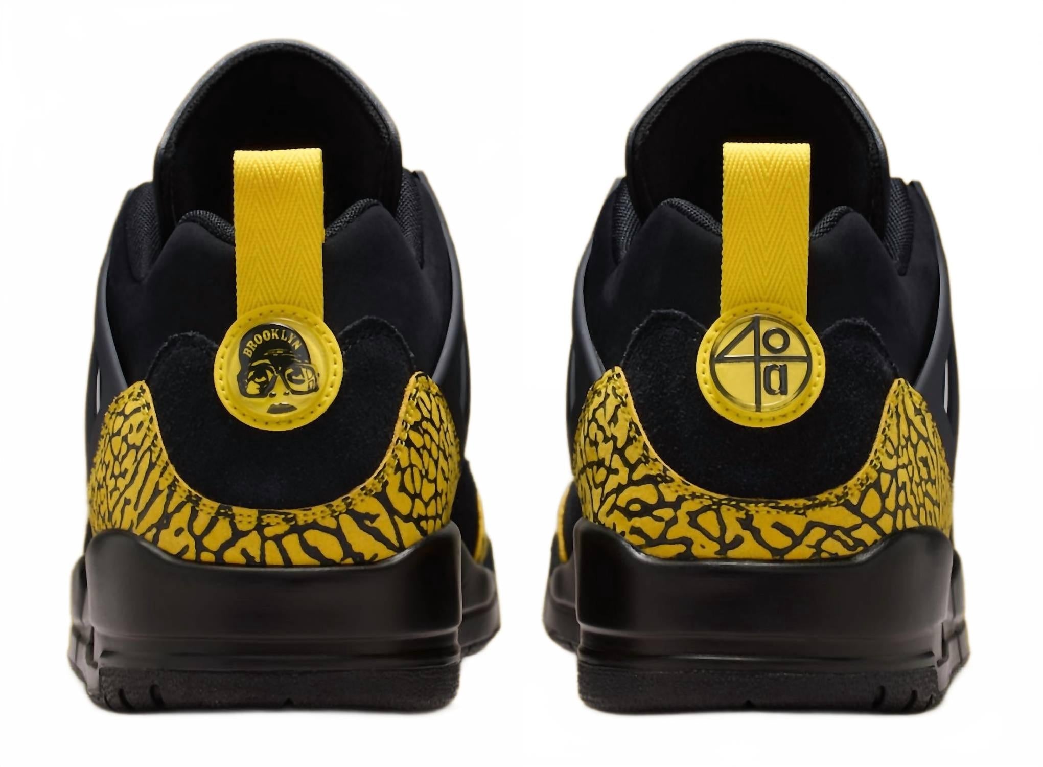 Men's Jordan Spizike Low Sneaker In Black/black-Speed Yellow