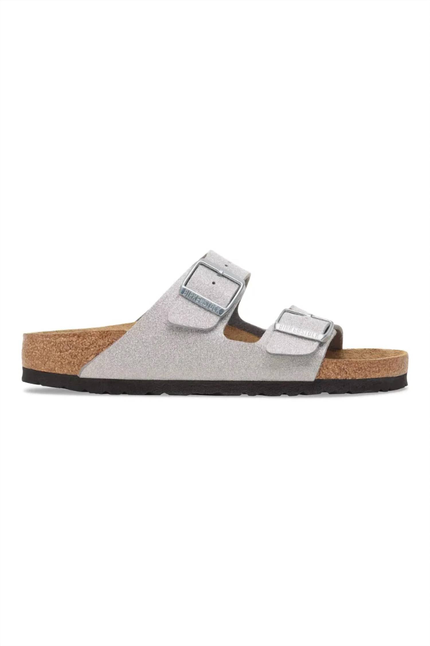 Women's Arizona Sandals In Shiny Glitter Silver