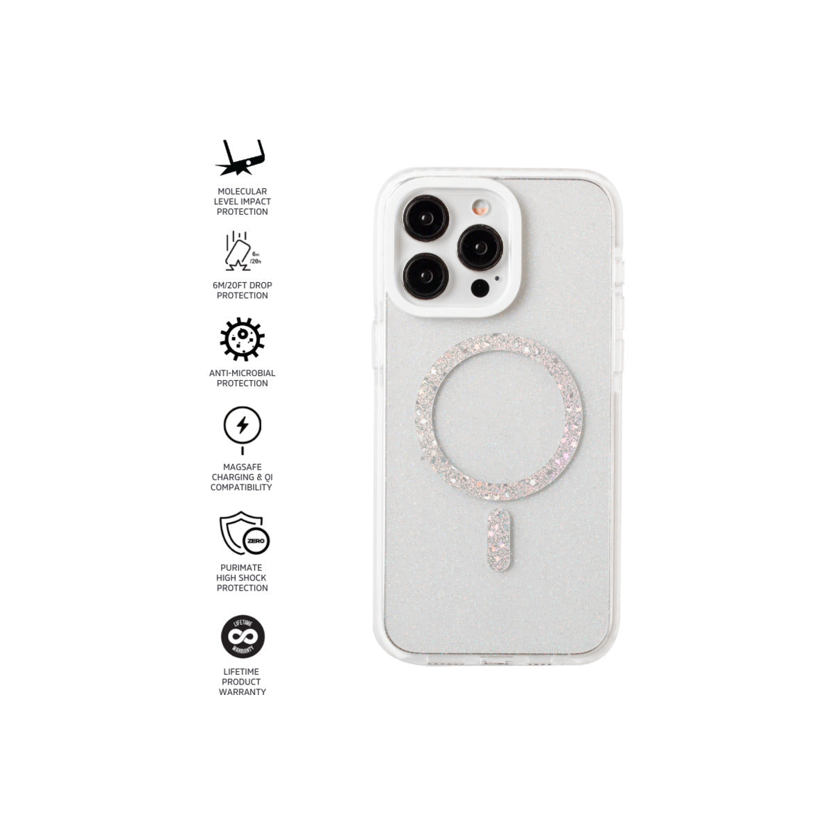 3sixT Apple iPhone 15 Pro Max (Clear/Glitter)
