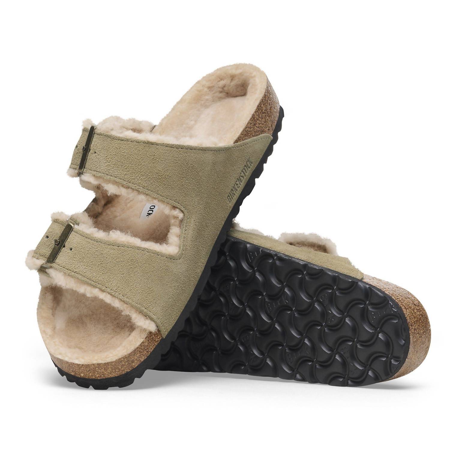 Women's Arizona Shearling Sandal In Taupe