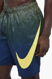 Boxer Swim Trunks GRID SWOOSH with Maxi Printed Logo