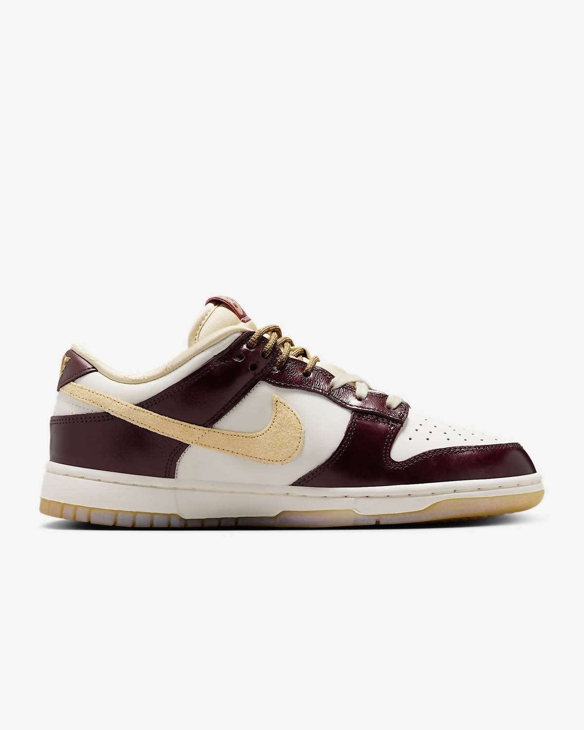 Women's Dunk Low Lx Year Of The Snake Shoes In Sail/burgundy Crush/team Gold