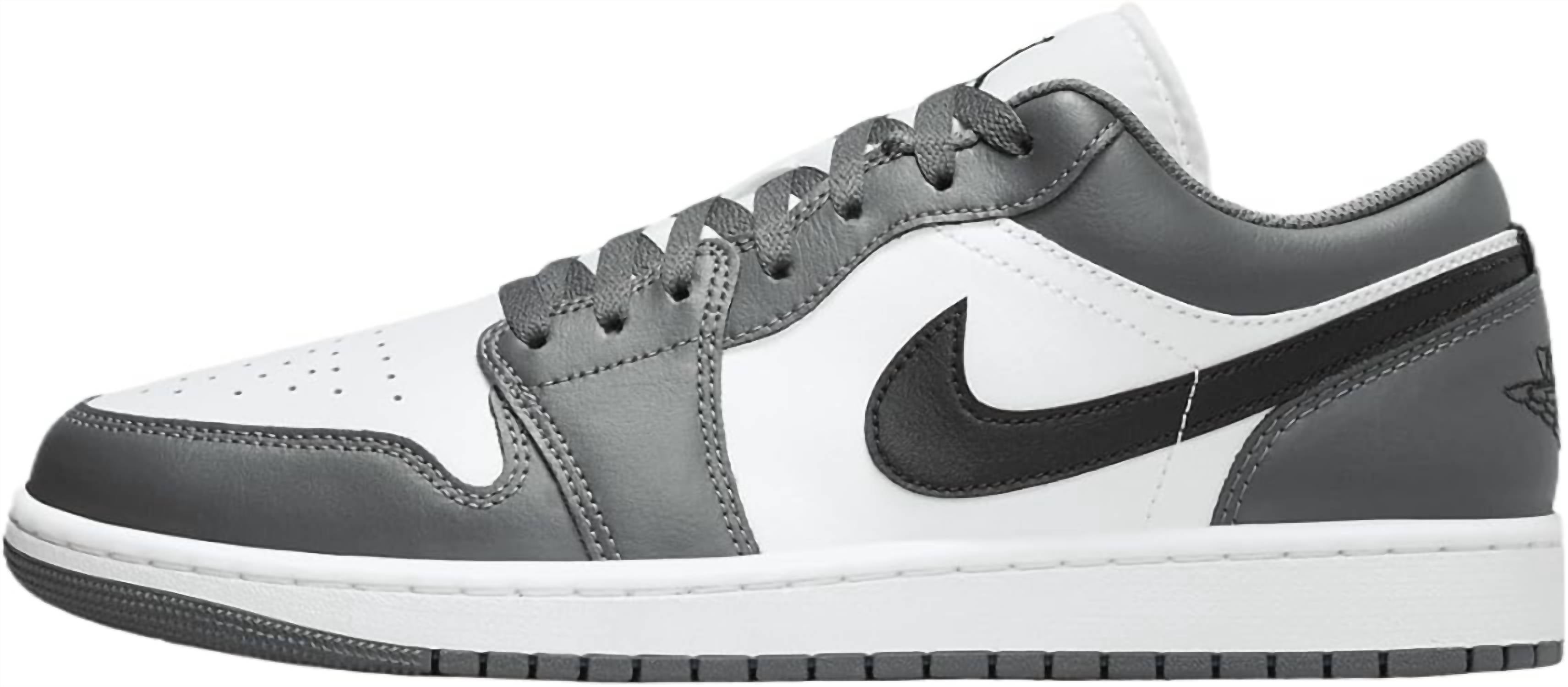 Men's Jordan 1 Low Shoe In Grey/black