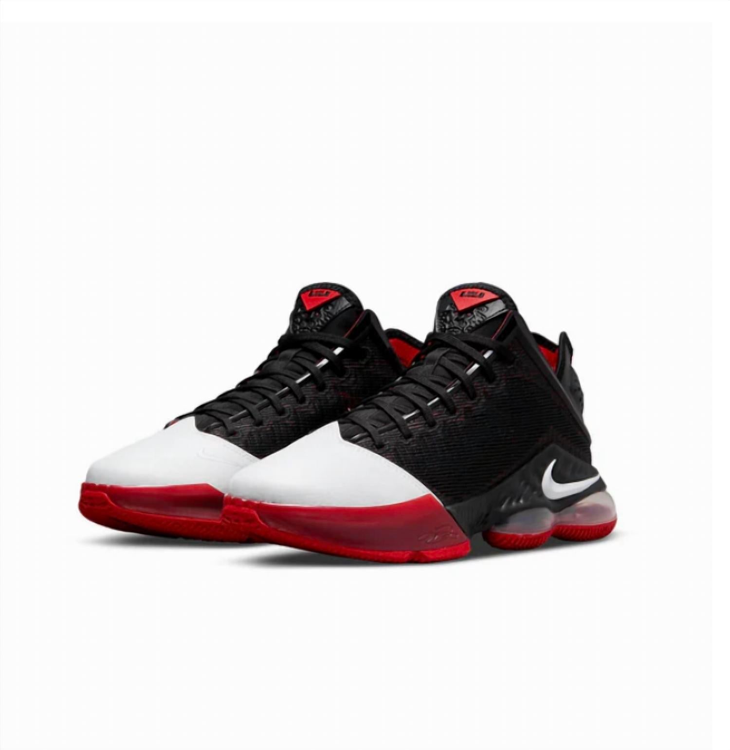 Men's Lebron 19 In Black/white/university Red