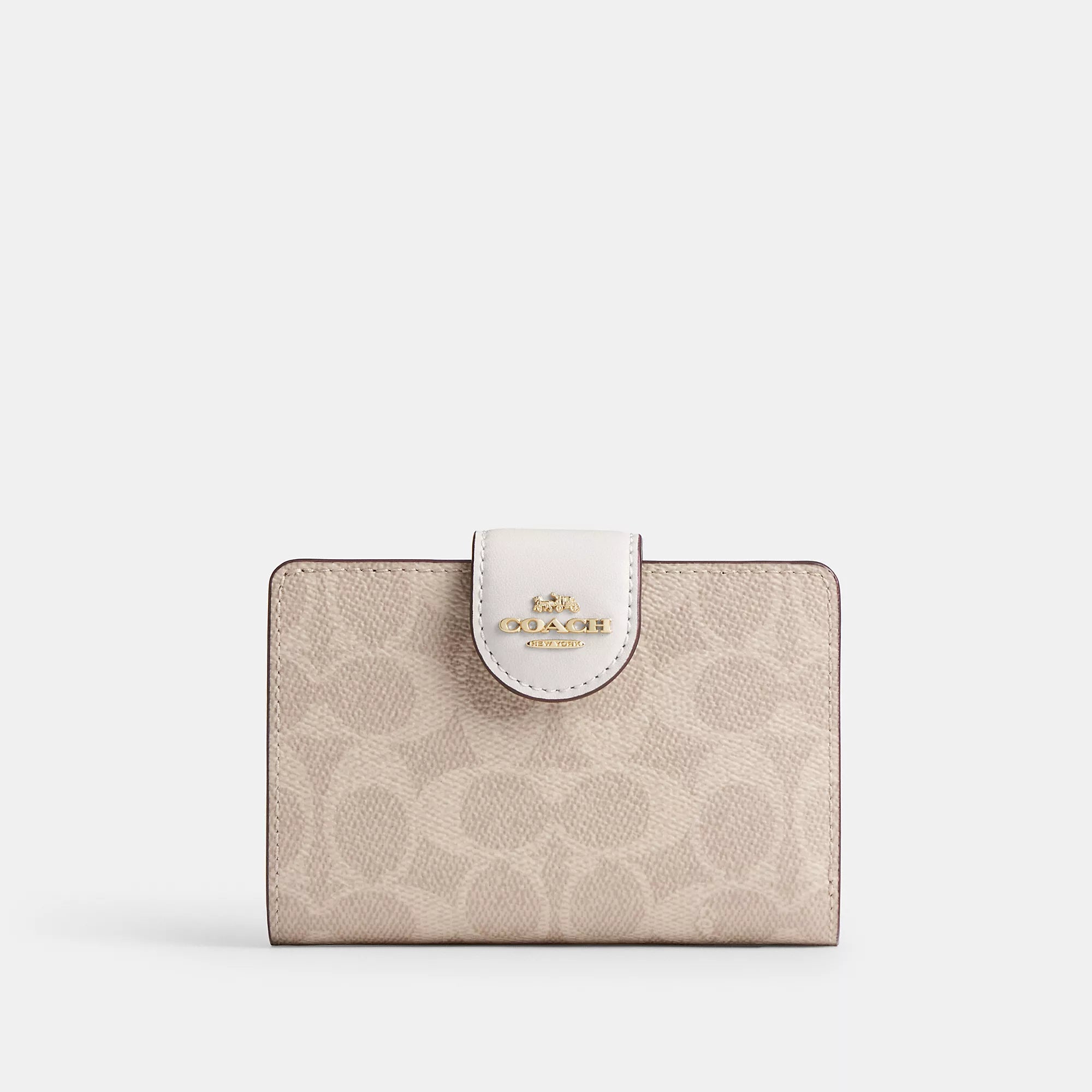 Coach Outlet Medium Corner Zip Wallet In Signature Canvas