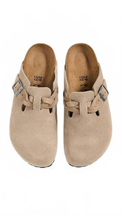 Women's Boston Braid Clogs In Taupe, Tan
