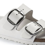 Unisex Arizona Big Buckle Sandals In White