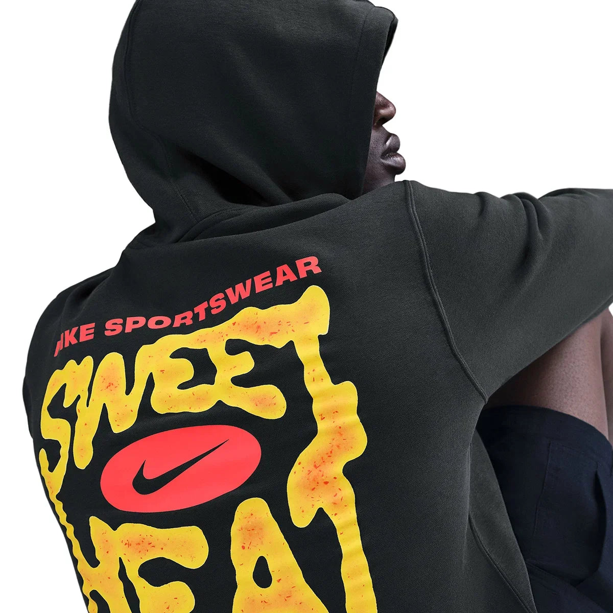 Men's Nike Sportswear Club Sole Food Pullover Fleece Hoodie - Off Noir