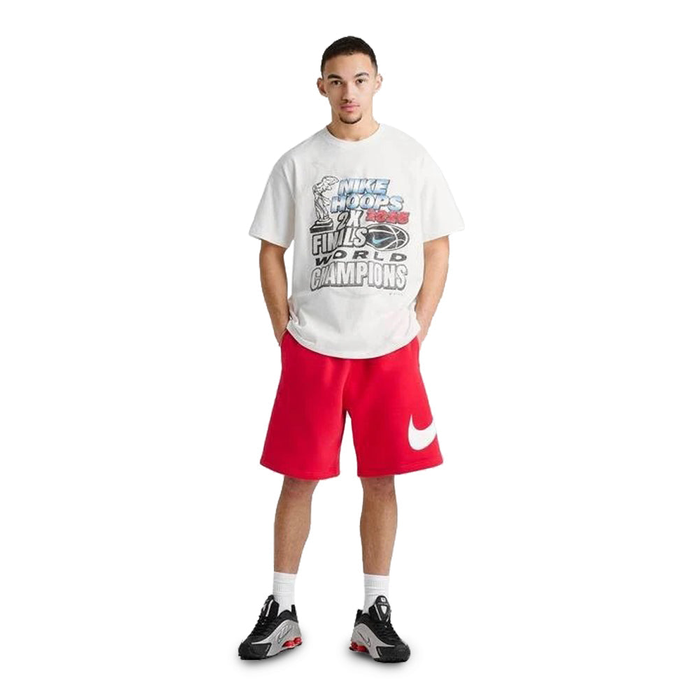Men's Nike Club Fleece Swoosh - University Red & White