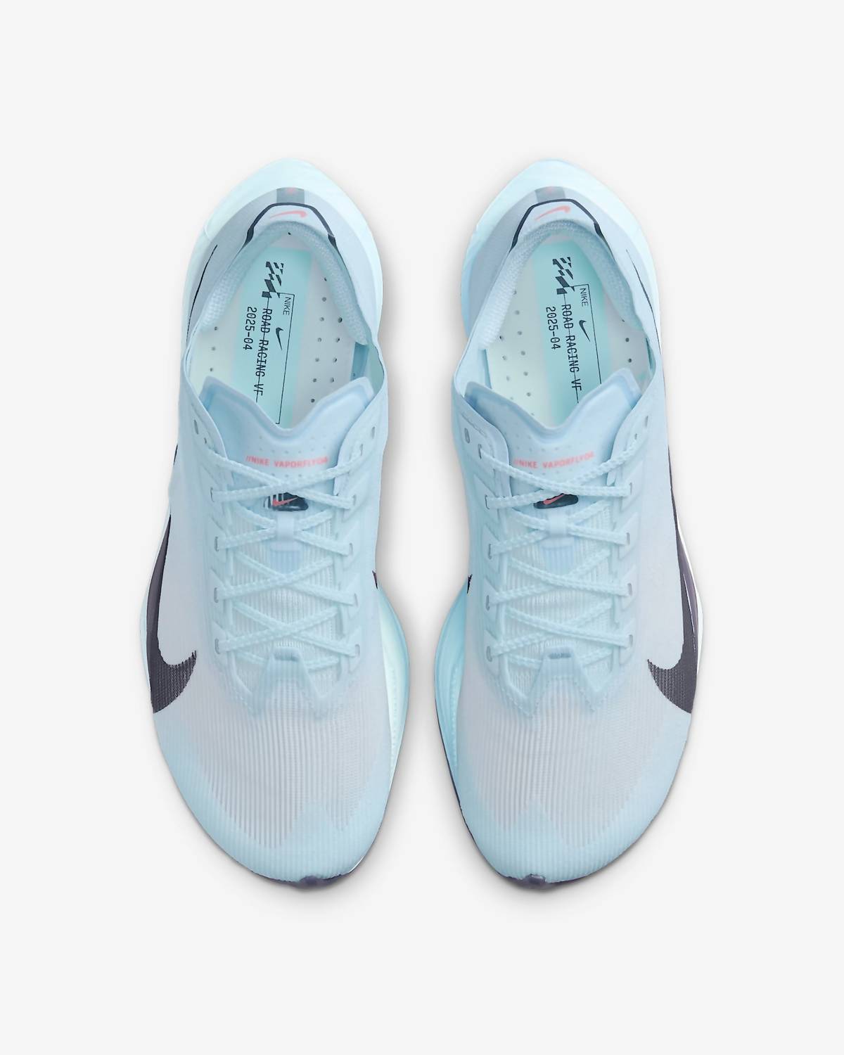 Women's Zoomx Vaporfly Next % 4 Road Racing Shoes In Glacier Blue/blue Tint/amethyst Tint/gridiron