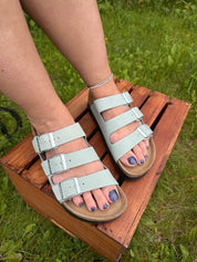Women's Florida Nubuck Platform Sandals In Pure Sage
