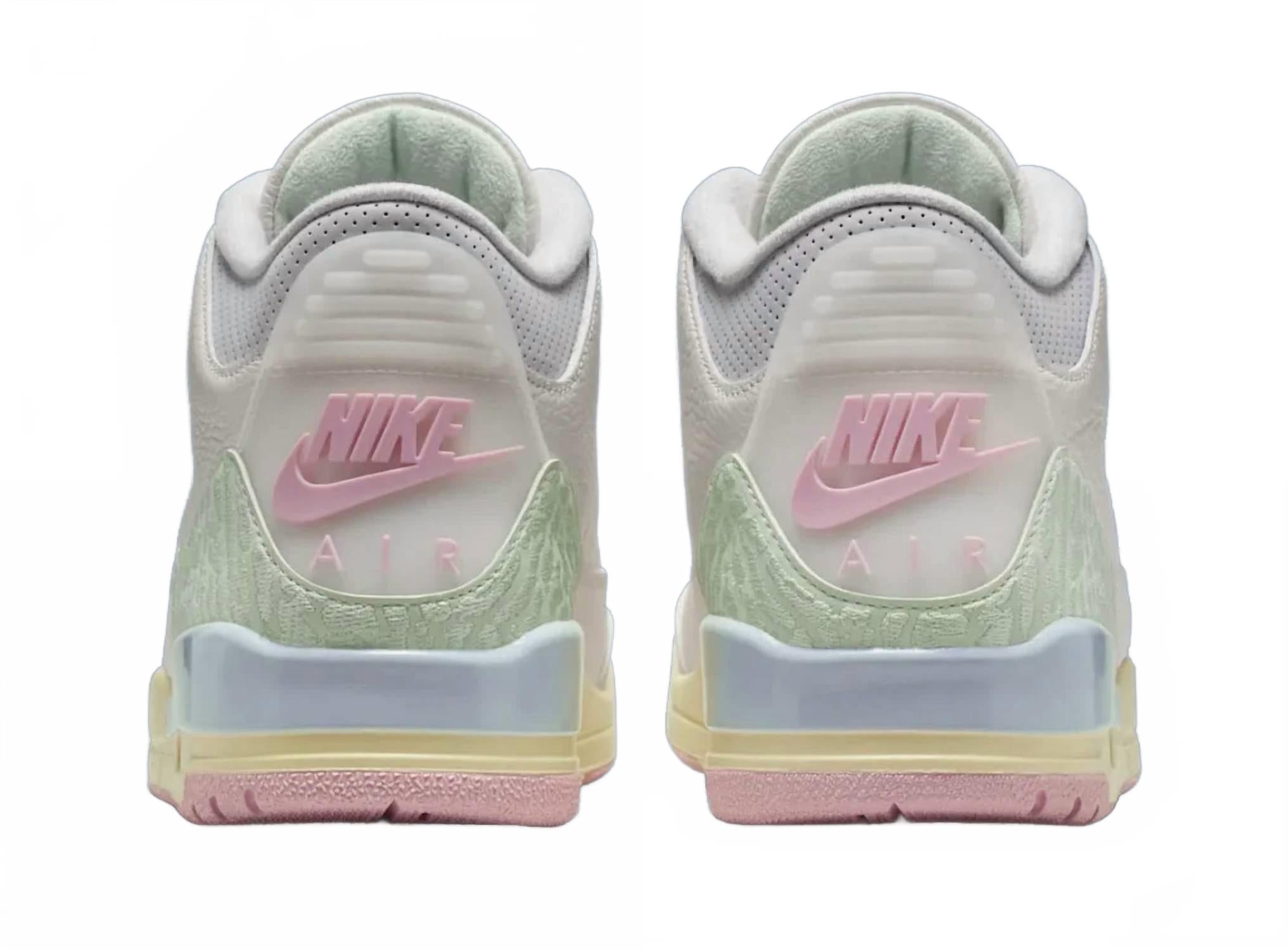 Men's Retro Jordan 3 Sneaker In Pastel Green/pink