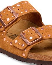 Mink Arizona Rivet Suede Sandals