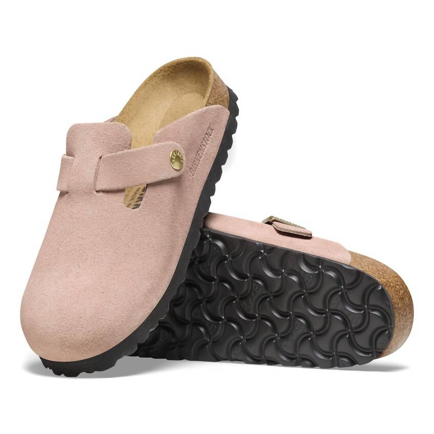 Women's Boston Suede Clog In Light Rose