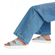 Women's Arizona Chunky Suede Sandal In Baby Blue